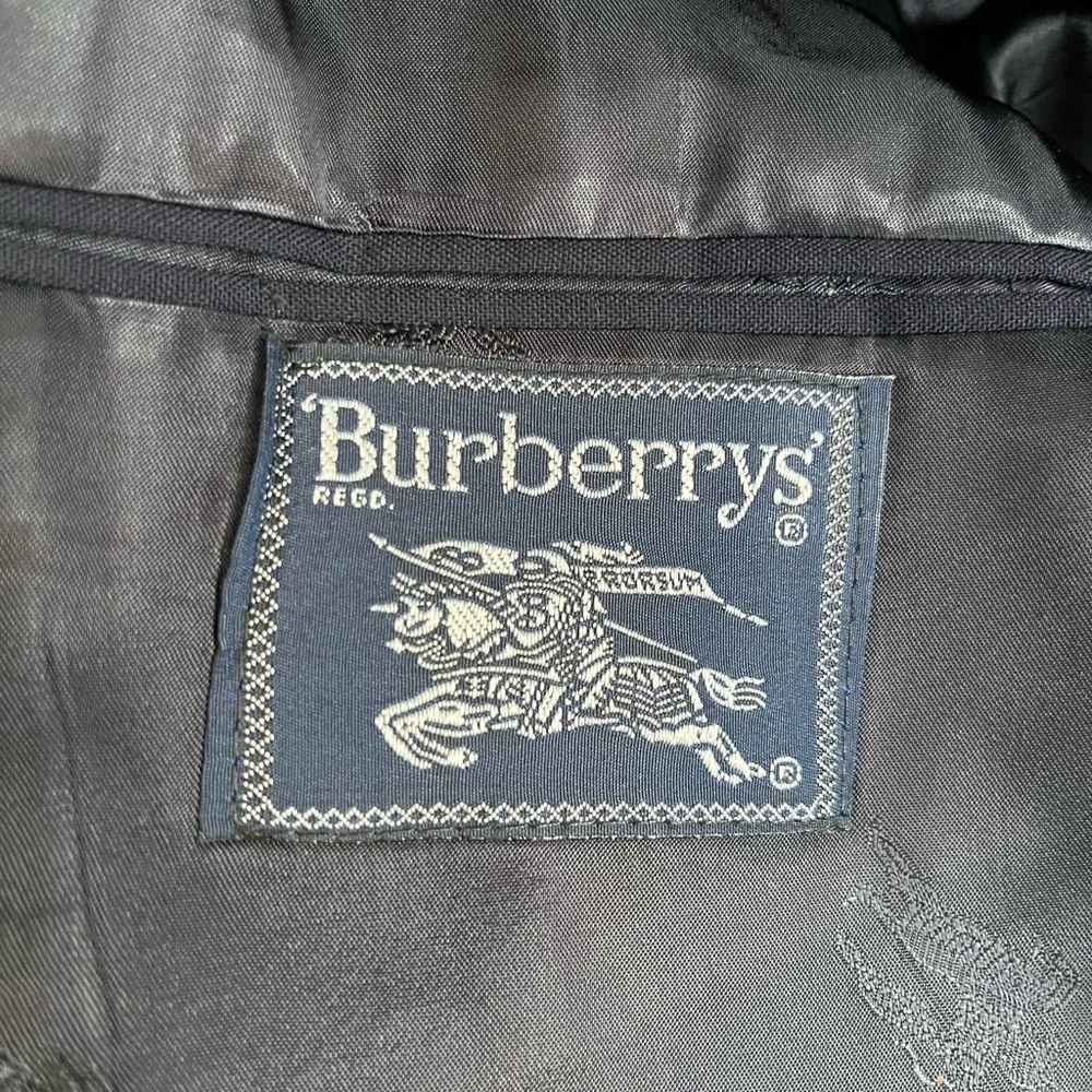 Burberrys vintage USA gold button wool Navy Blazer jackets suit Size 42R READ